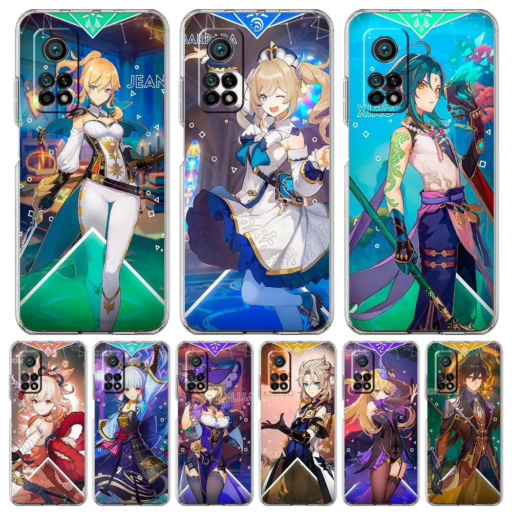 

Genshin Impact Fashion Phone Case For Xiaomi Poco X3 NFC F3 M3 GT M4 Mi 11 Lite 5G Ultra 11T 11X 12 Pro 11i 12X Soft Clear Cover