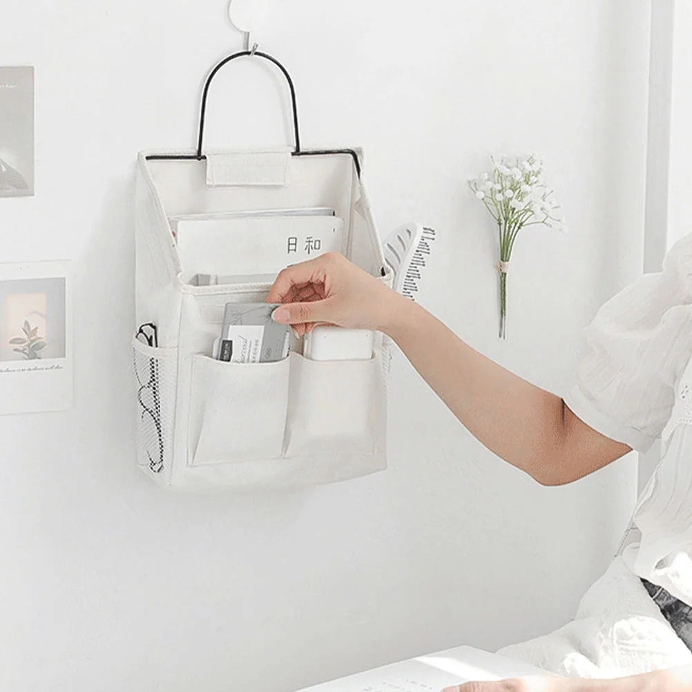 

2 Pcs Door Organizer Hanging Wall Baskets Multipurpose Bedroom Storage Bag Canvas Hanger