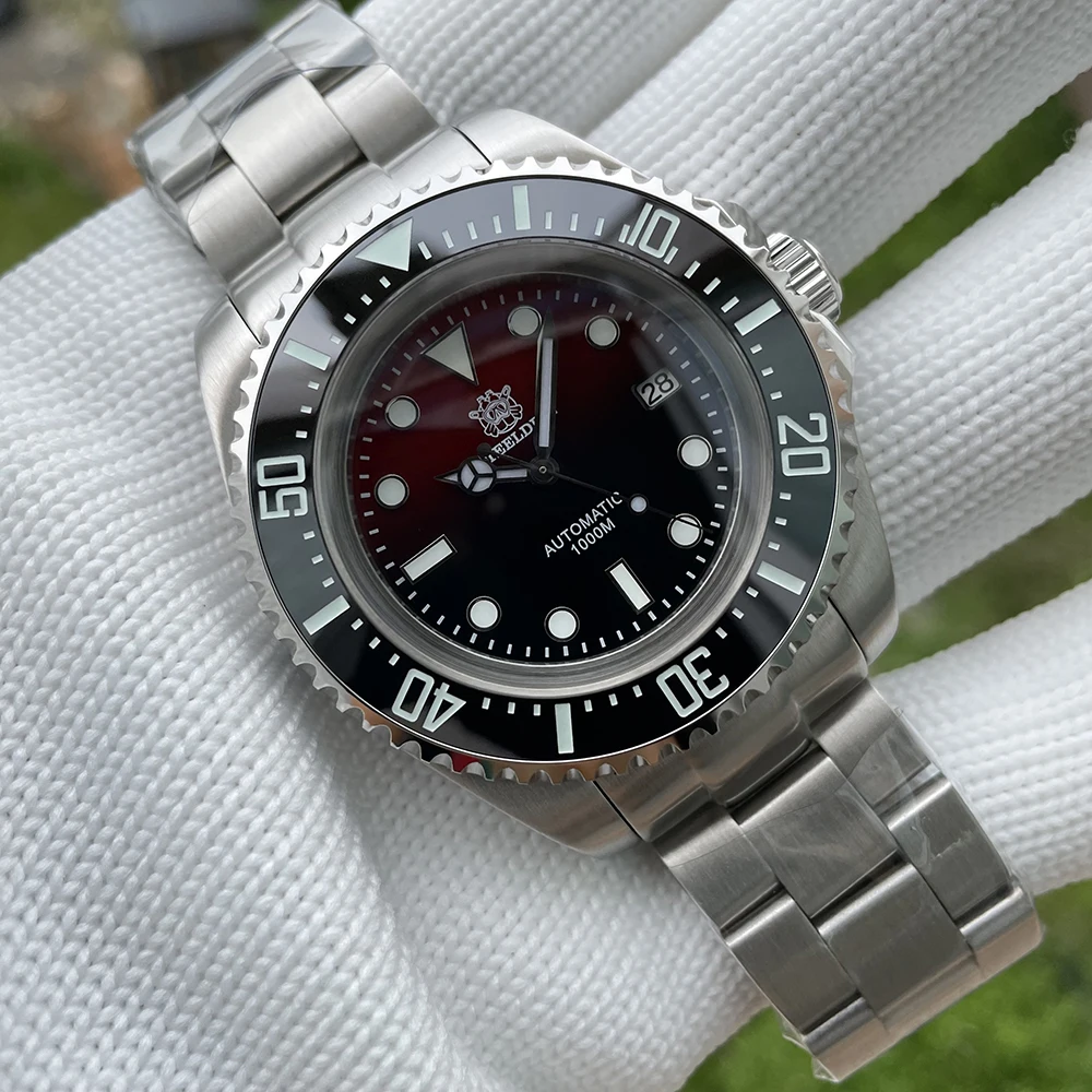 

NEW Mechanical STEELDIVE 1000M Waterproof SD1964 Big Water Ghost NH35 Luxury Watch For Men Super Blue Luminous