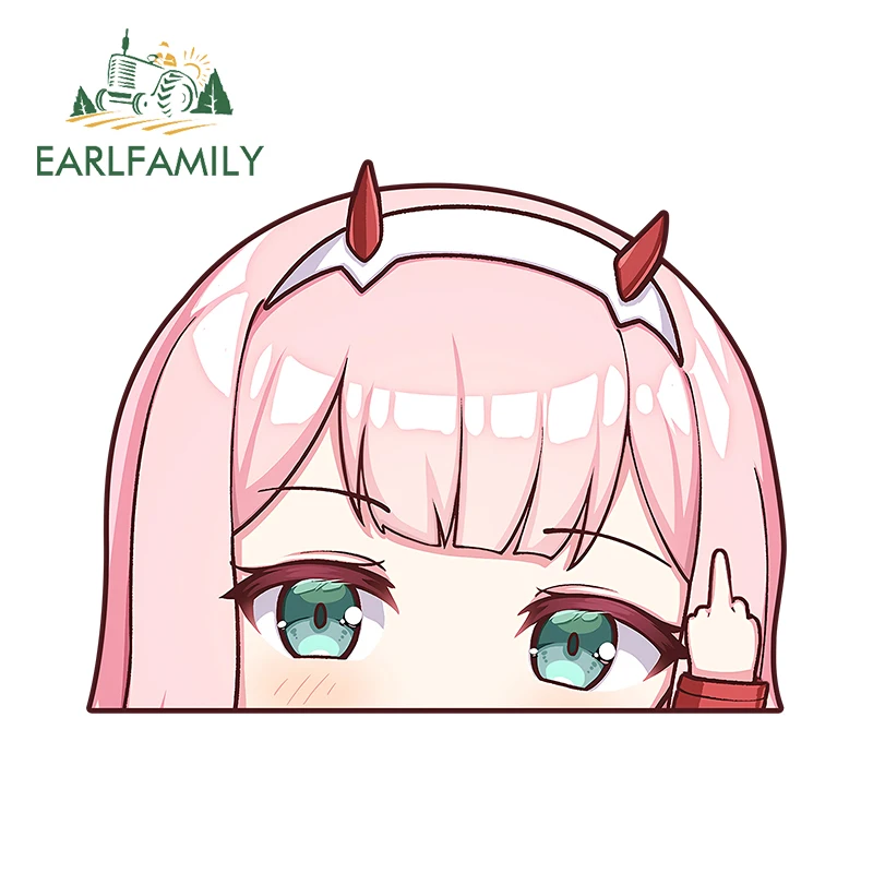 EARLFAMILY 13 см x 10 3 Zero Two Peeker Chibi переводки аниме розовые волосы отчаяние оригинальные