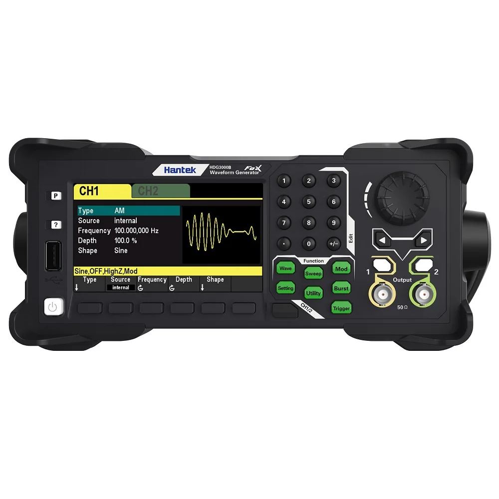 

Hantek HDG3082B 2 channel 5 in 1 Arbitrary Waveform Generator Function/ Pulse /Harmonic Generator Frequency Meter