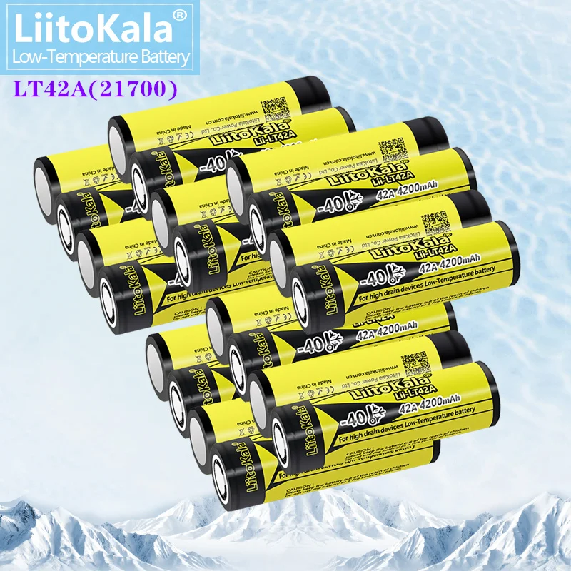 

20PCS LiitoKala Lii-LT42A 21700 4200mah Rechargeable Battery 3.7V 10C Discharge High Power Batteries For High-power Appliances