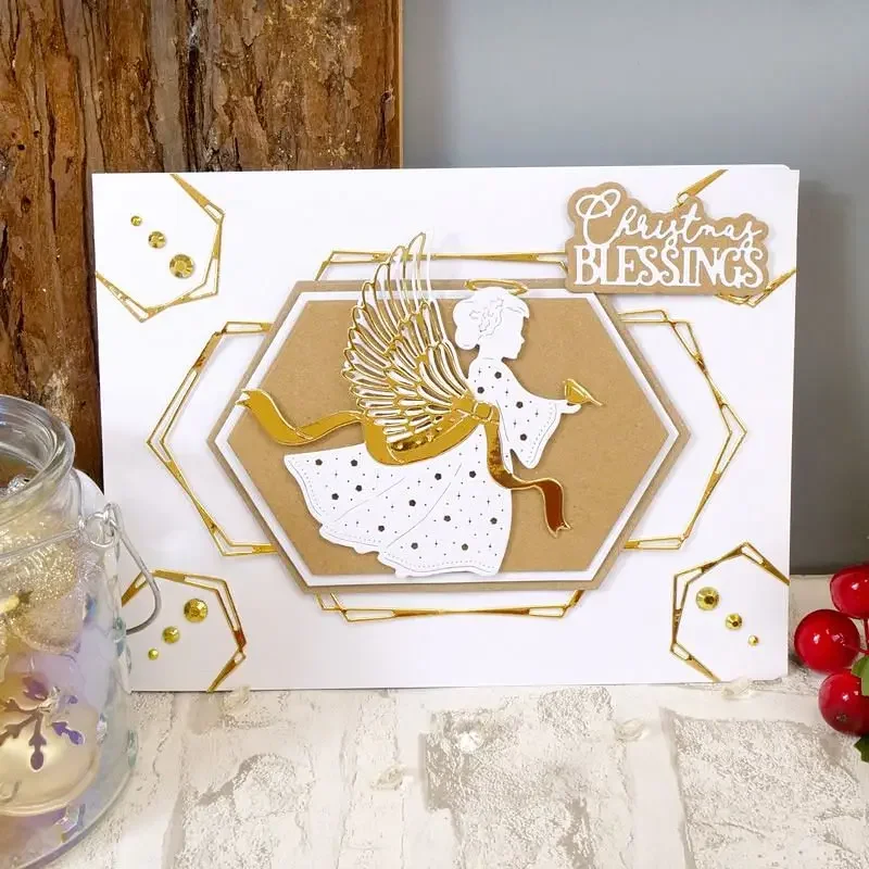 Штампы рождественские милые голуби ангел благословения Холли Велли Робин