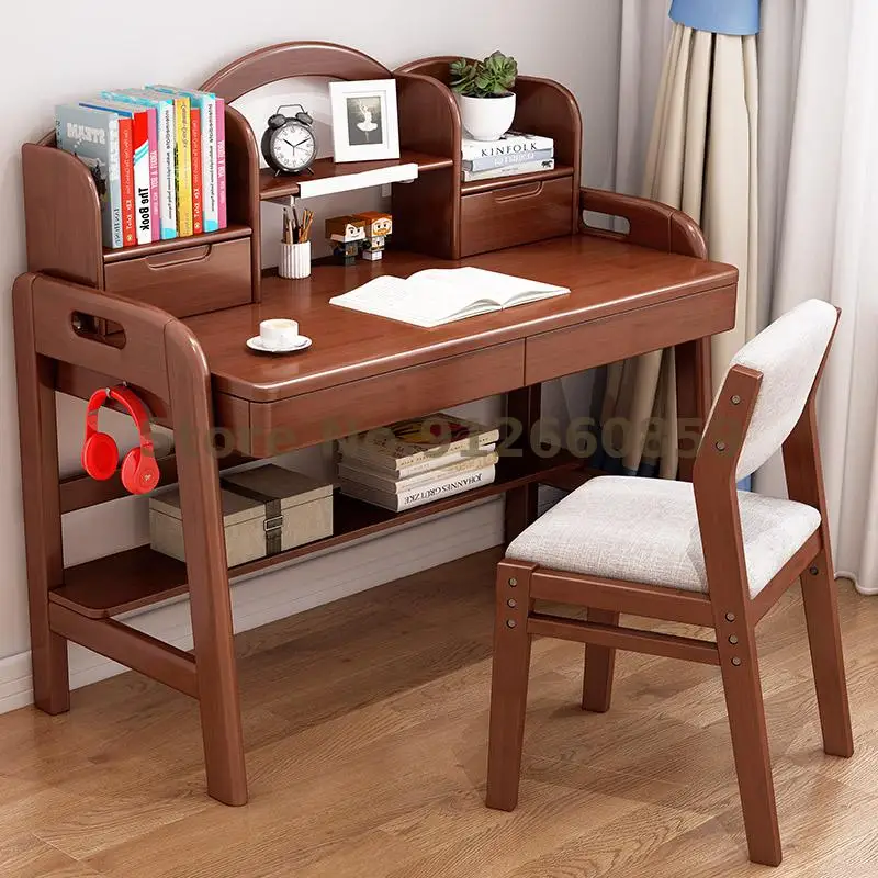 Детское обучающее кресло из цельной древесины основной эргономичный стул для