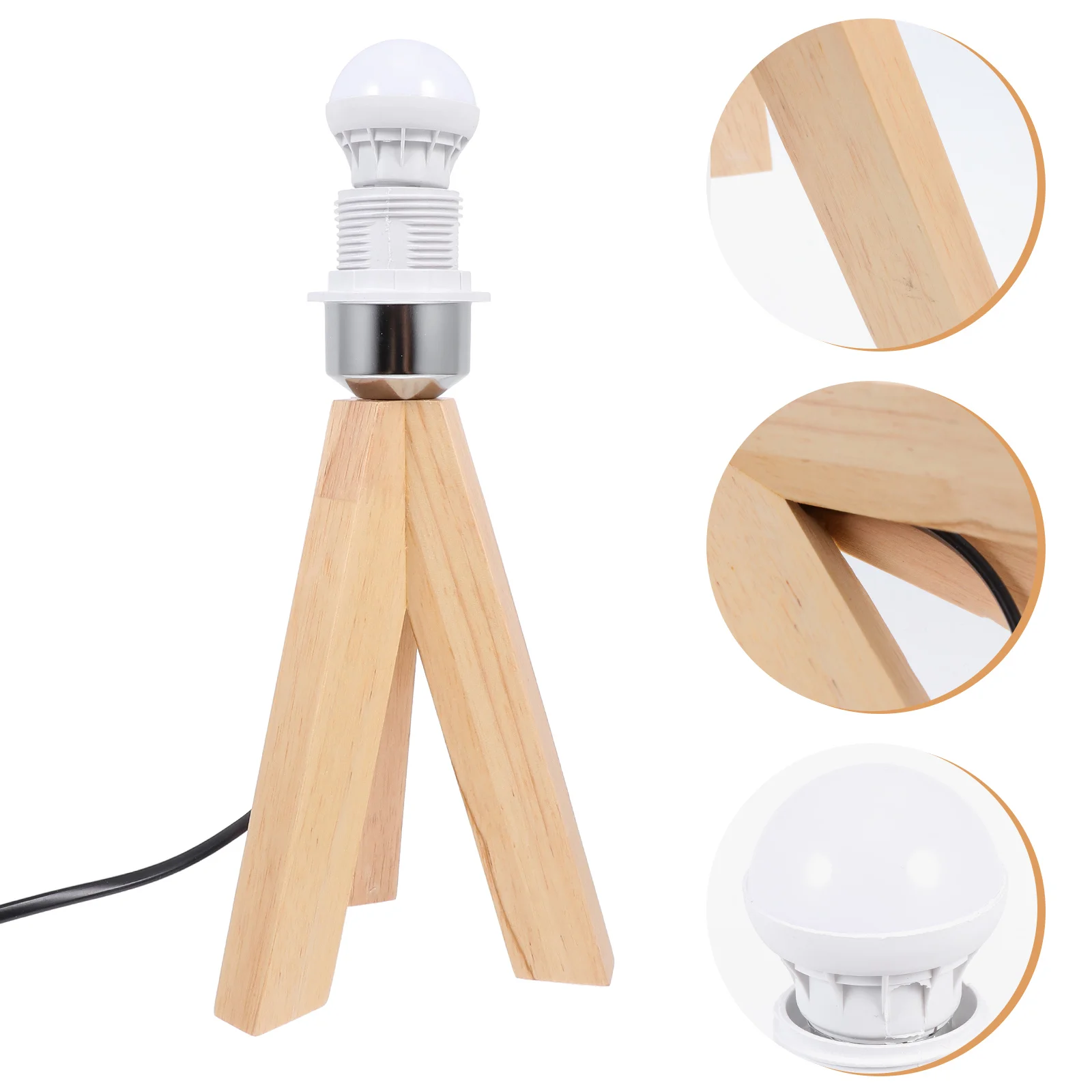 

1Pc Versatile Table Stand Wooden Lampholder Decor Bedroom Stand
