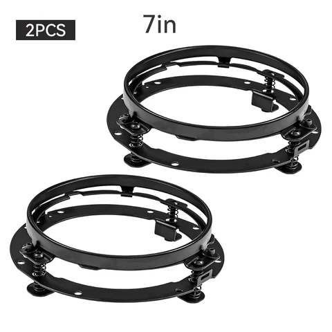 Крепежный кронштейн для 7-дюймовых светодиодных фар, Круглый кольцевой держатель для фар, кронштейны для Jeep Wrangler JK TJ(1 или 2 шт.)