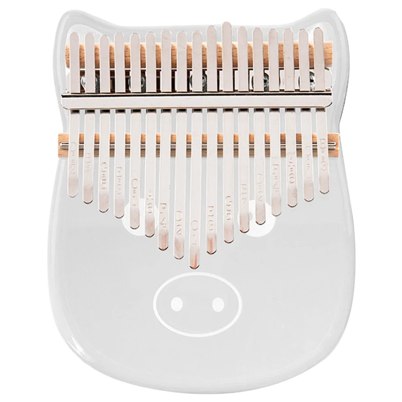 

Cute Design 17 Keys Thumb Piano Kalimba Finger Piano Portable Acrylic Transparent Finger Piano With TVA Storage Bag