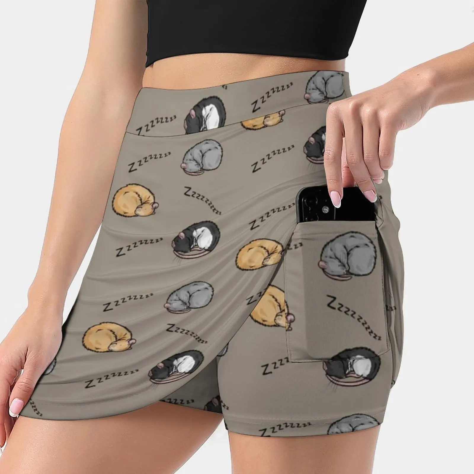 

Sleeping Rats Women's skirt Mini Skirts A Line Skirt With Hide Pocket Rat Rats Ratlet Ratty Rattie Ratties Fancy Rat Fancy Rats