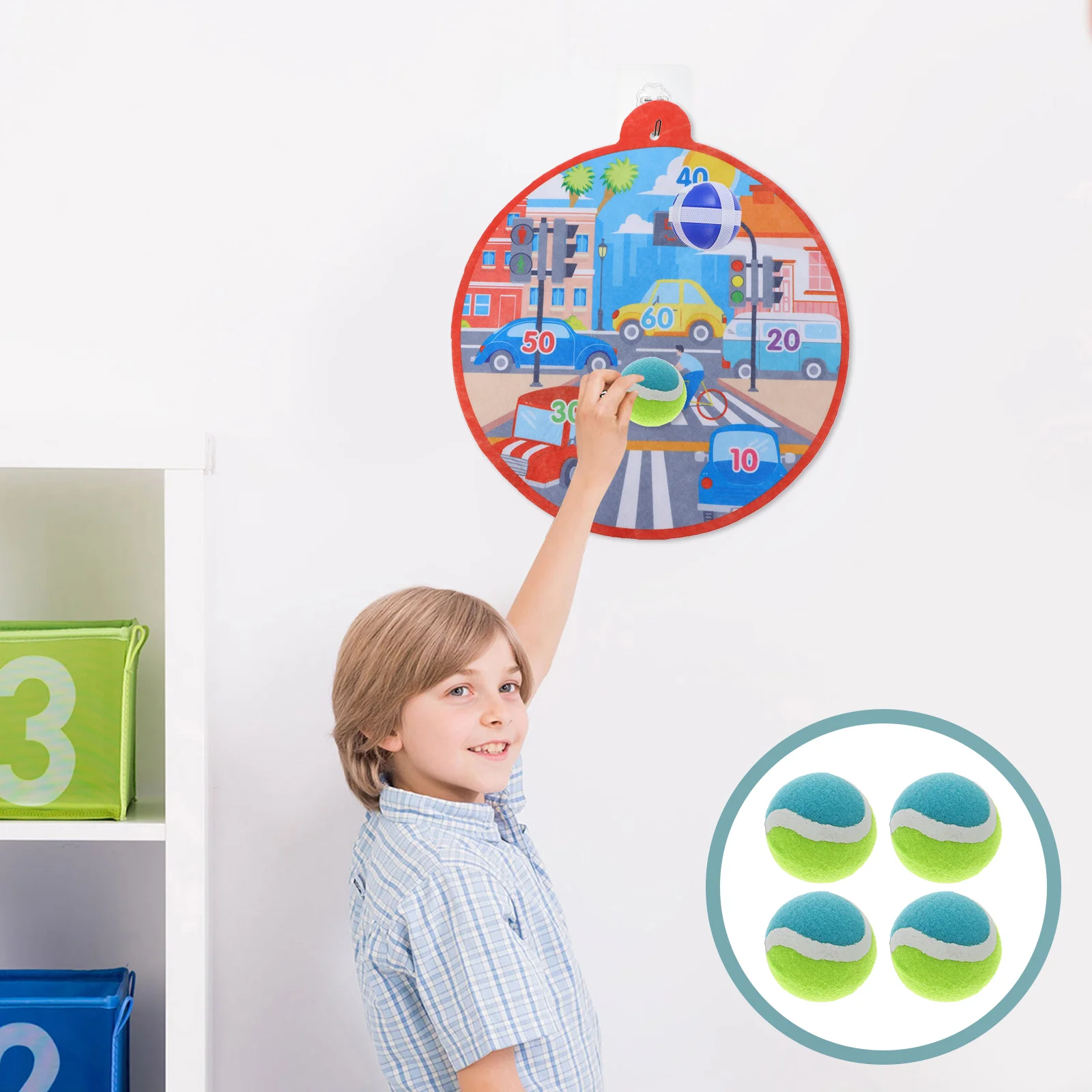 

4 шт., 25 дюймов, специальная липкая летучая мышь, искусственный мяч, игрушка, мяч на присоске, игрушка для детей (случайный цвет)