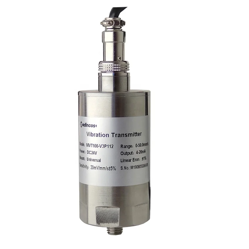 

MVT100: Integrated 0-20/25/50mm/s Vibration Velocity 4-20ma Vibration Sensor Transmitter for Motor, Pumps,HVAC,Machine System