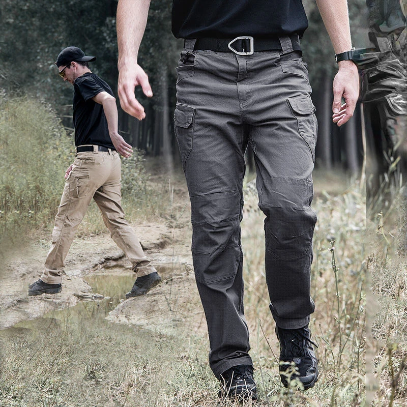 

2022 Spring Autumn New Men Waterproof Casual Cargo Pants Wear Resistant Pants Male Outdoor Long Straight Trousers Male B227