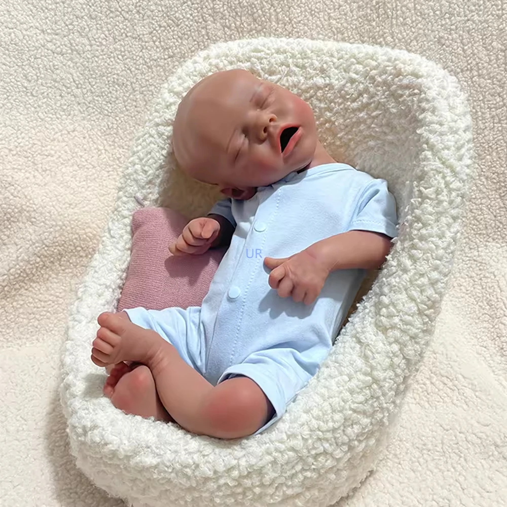 18-дюймовая мягкая силиконовая кукла реборн ручной работы черная для