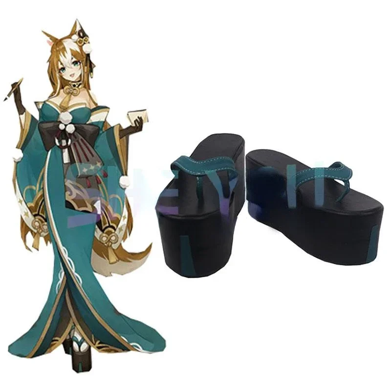 

Game Genshin Impact Cosplay Shoes Gorou Miss Hina Cosplay Shoes