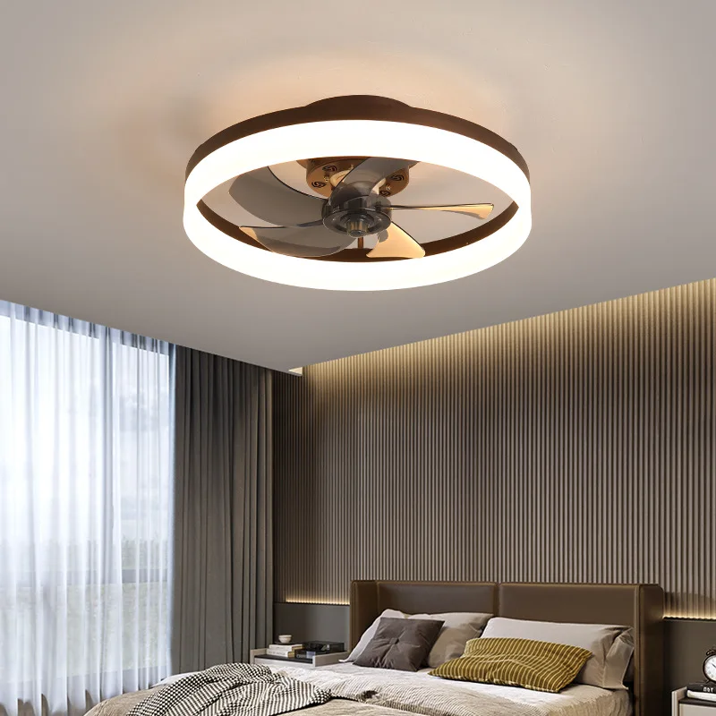 DC Fan Bedroom Living Room Dimmable Decorative Lamps Ventilated Silent with Remote Control Modern LED Ceiling Light with Fans