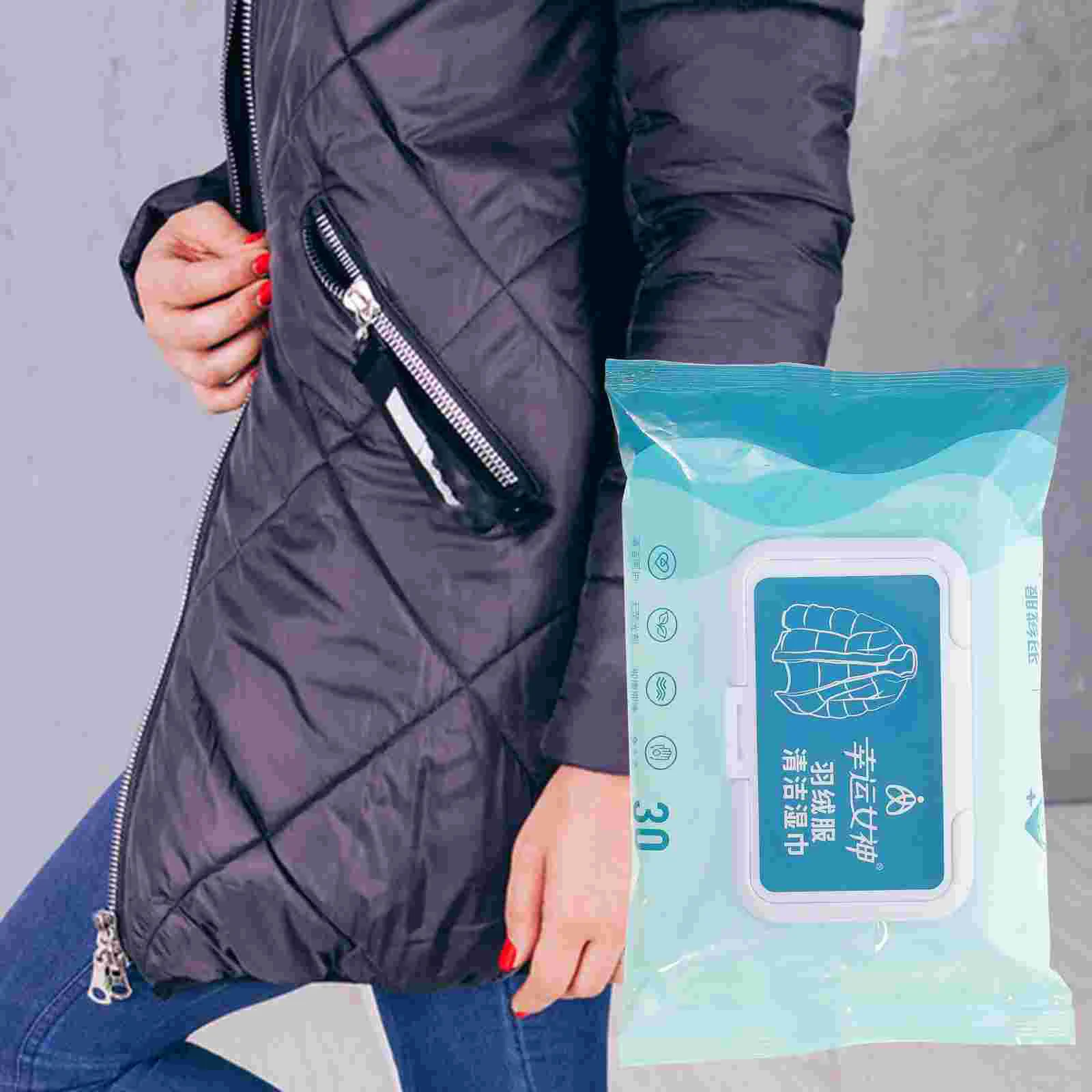 

5 Packs Multi-purpose Cleaning Wipes Down Jacket Cleaning Tool Down Jacket Cleaning Wipes Down Jacket Wet Wipes