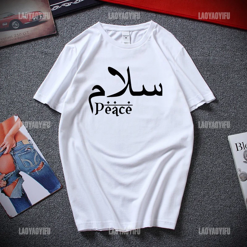 Фото Футболка мужская хлопковая унисекс с надписью «Peace» №1
