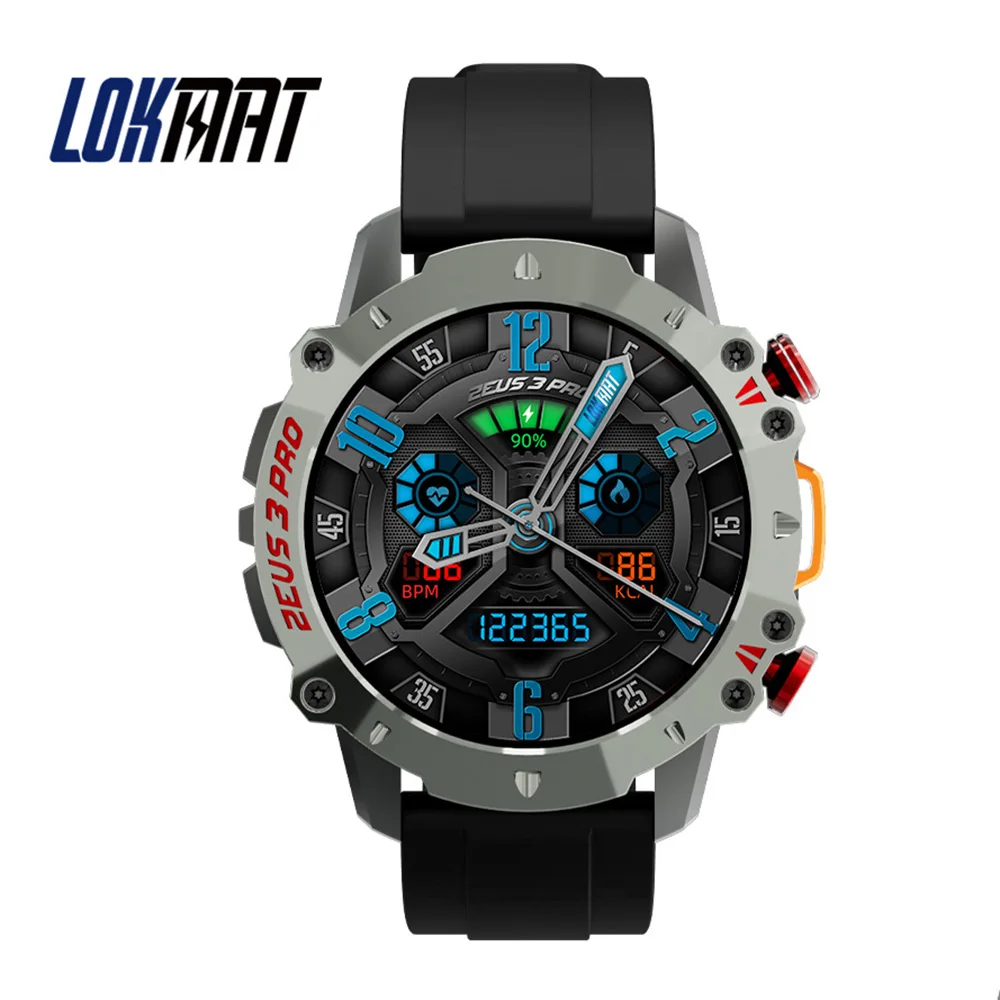 LOKMAT ZEUS 3 PRO Smartwatch Men 5 ATM IP68 Waterproof 100+ Sports Modes Bluetooth Call Fitness Outdoor Sports Smart Watches