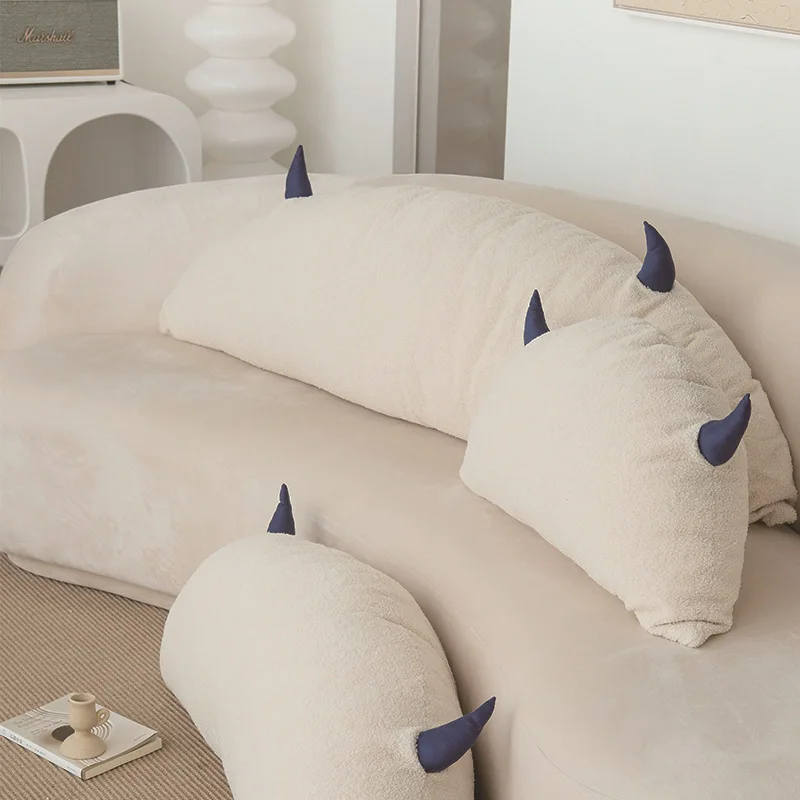 

Decorative New Luxury Style Customized Color Brown Horn Throw Pillow backrest cushion for Sofa Bedroom Living Room