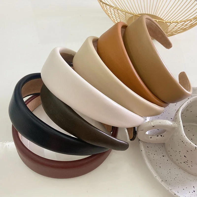 Обруч для волос женский из ПУ кожи