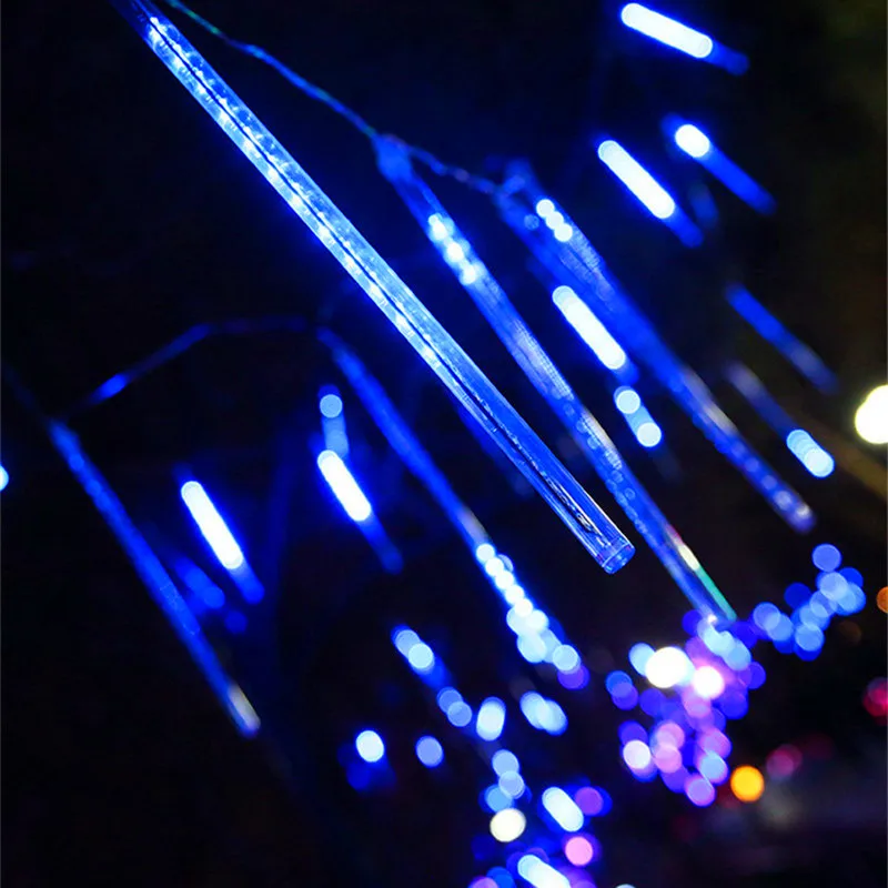 

New Waterproof 30/50cm Holiday Meteor Shower Rain LED String Lights for Indoor Outdoor Garden Wedding Party Christmas Tree Decor