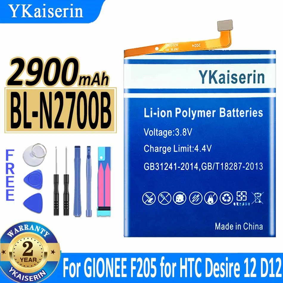

2900mAh ykaisсеребрин Сменный аккумулятор для GIONEE F205 для HTC Desire 12 D12 мобильный телефон Bateria