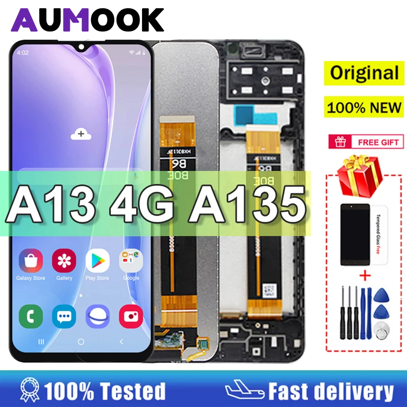 

6.6"Original Display For Samsung Galaxy A13 4G A135 LCD Display Touch Screen Replacement For Samsung A13 (SM- A137) LCD Display