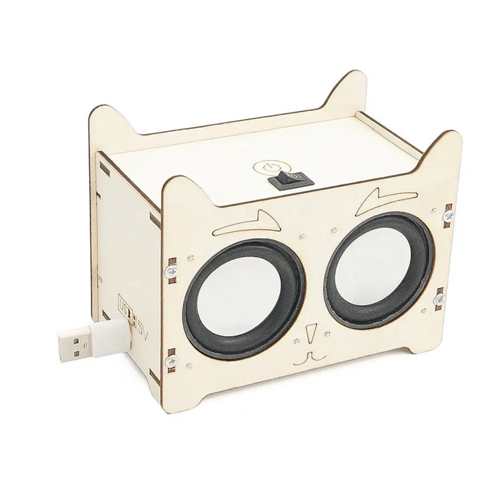 

Portable Audio Universal Wireless Compatible Speaker Manual Assembly Wood Consumer Electronics Gift Hands On Ability