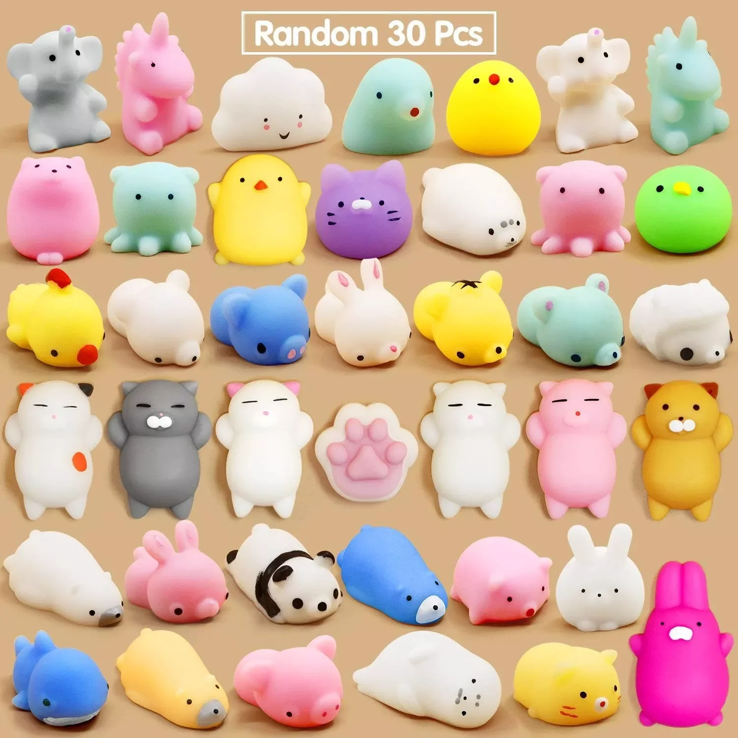 Squishies Kawaii Mochi Mini Animal Relieve Stress Toys Soft Squishy Gifts Cute Animals Stress Toys Various Random Pieces