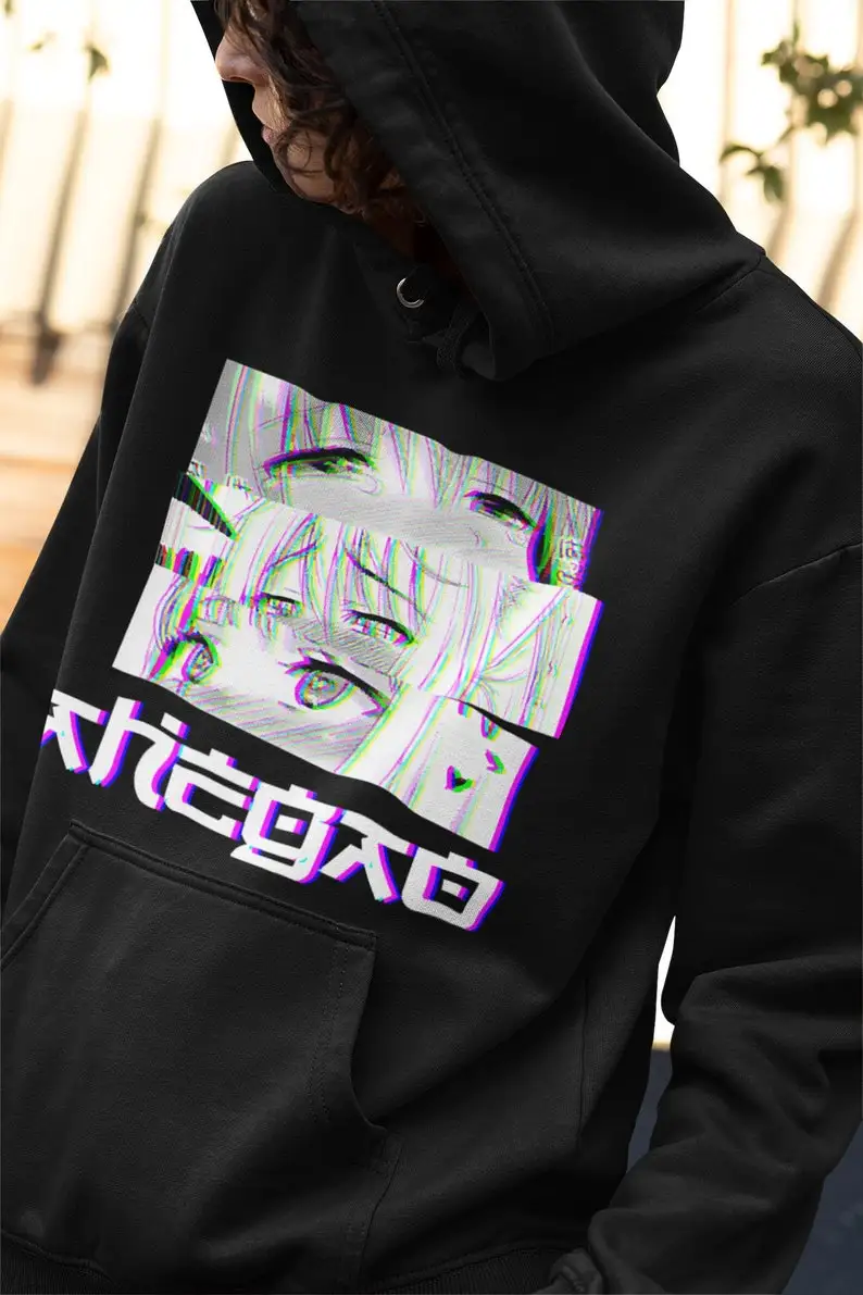 Толстовка аниме с капюшоном для грустных девушек японская толстовка в японском