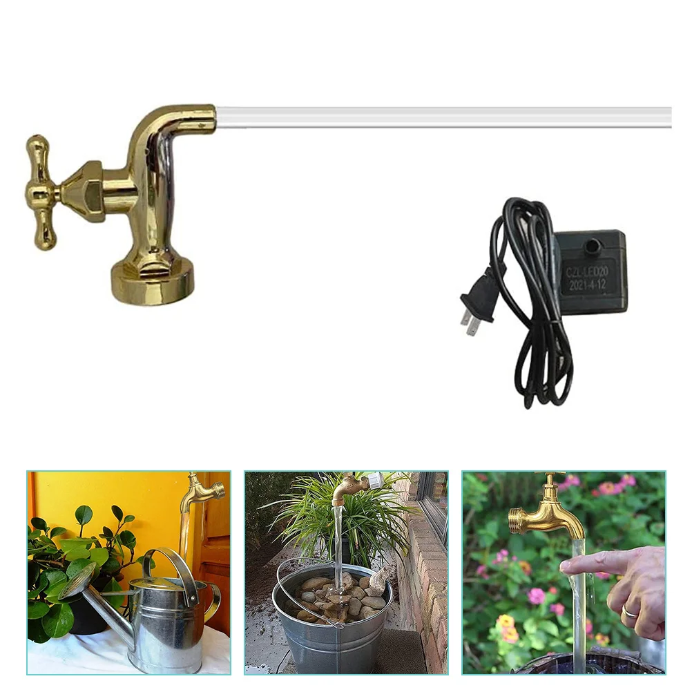 

1 Set of Floating Tap Fountain Invisible Flowing Spout Watering Can Fountain For Garden Magical Show