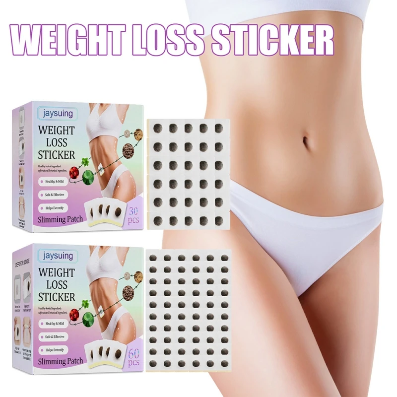 

30Pcs/60Pcs Herbal Slimming Patches Weight Loss Stickers Body Shaping Easy to Use Natural Blend Effective Fat Burning Health
