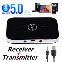 bluetooth 5 0 audio transmitter receiver 3 5mm 3 5 aux usb stereo music wireless adapter dongle for pc tv headphone car speaker