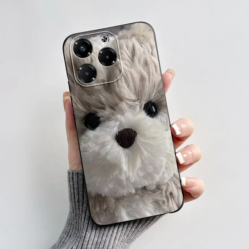 Чехол для Infinix Note 40X 5G черный матовый 2024 мягкий силиконовый защитный чехол с