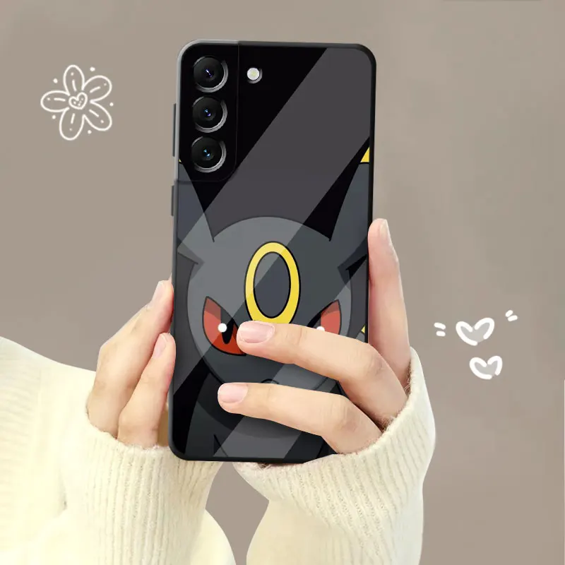 Pokemon Pikachu Cute Face Stickers Case For Samsung Galaxy S23 S22 S21 S20 FE Ultra S10 S9 S8 Plus Note 20Ultra 10Plus Cover images - 6