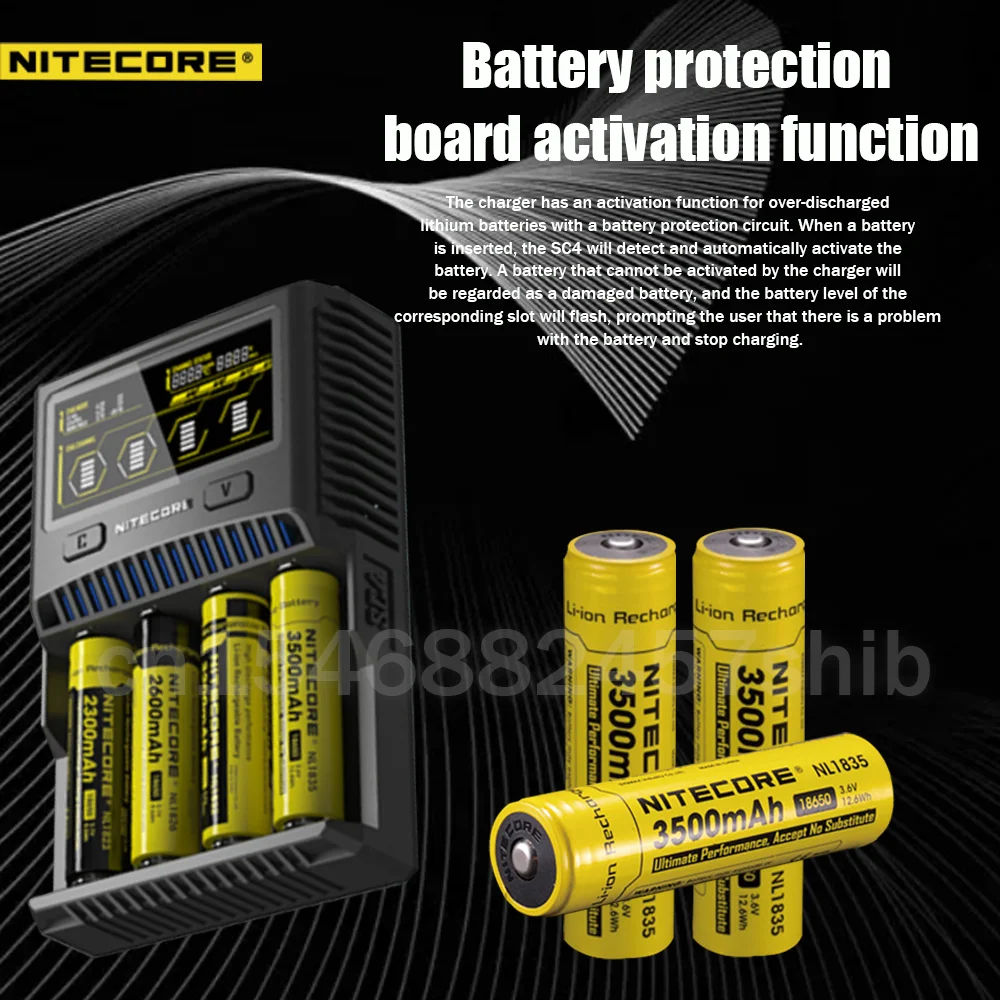 Оригинальное интеллектуальное зарядное устройство Nitecore SC4 SC2 с быстрой зарядкой