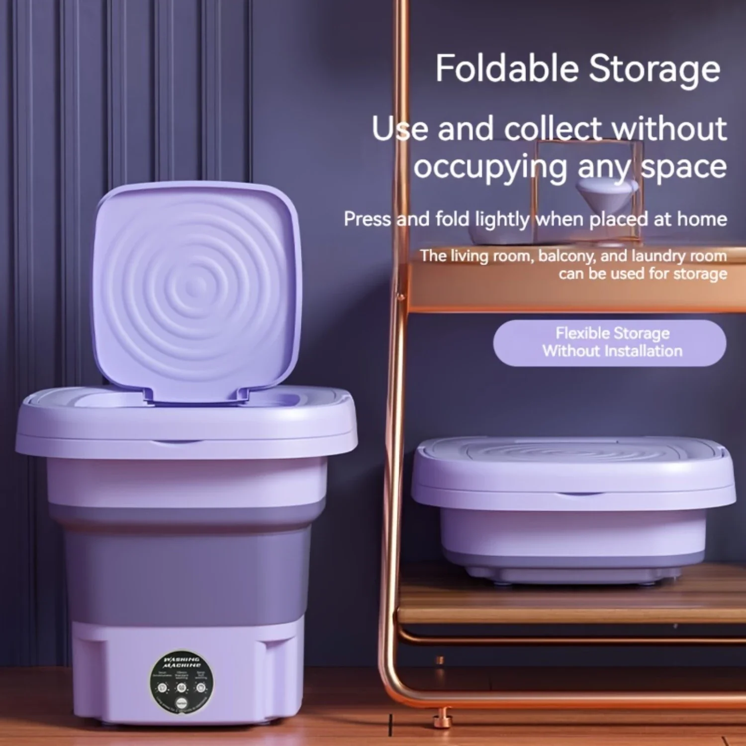 Складная Стиральная машина большой емкости галлонов Мини Портативная подходит