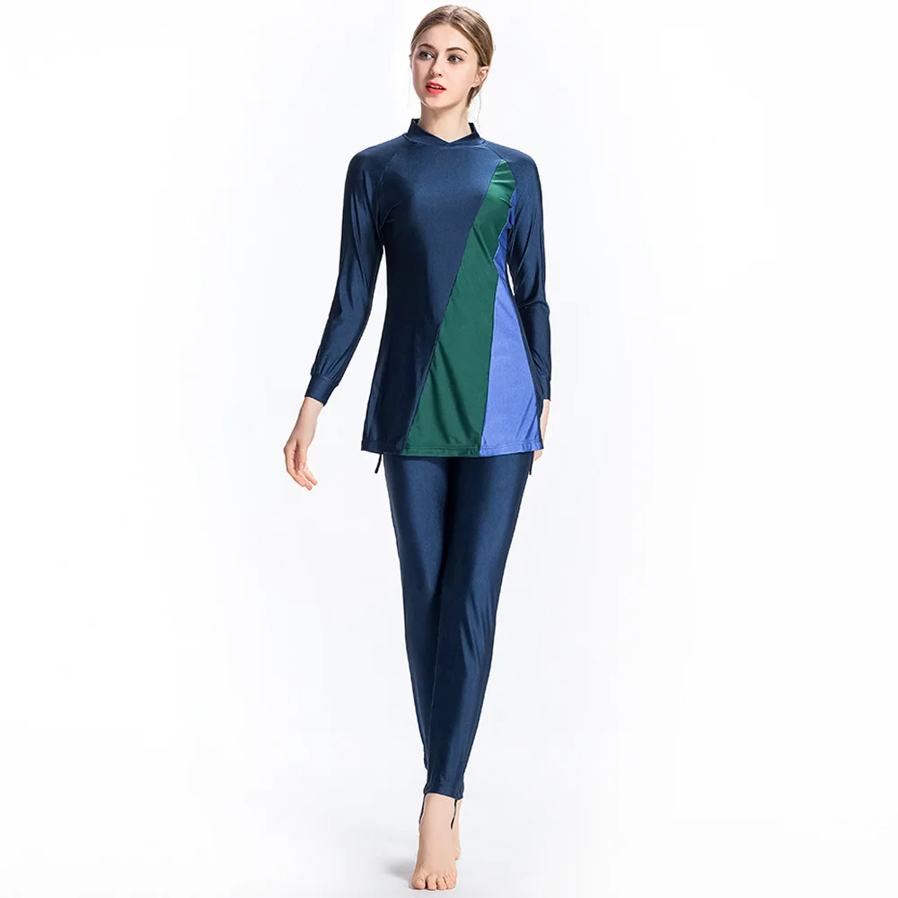 New Muslim Swimwear 3-Piece Set Borkini Women Islamic Middle Eastern Buekini Musulmana Burkini Muslim Swimwears