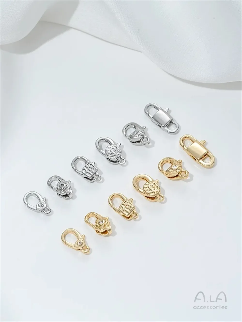 14-каратное золото циркониевая пряжка-лобстер аксессуары весенняя пряжка в форме