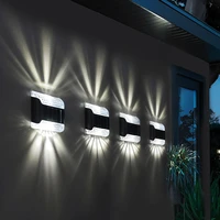 solar power led lights waterproof outdoor garden fence decoration lights for patio balcony deck step