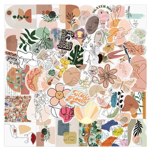 103050pcs vintage bohemia aesthetic art cartoon stickers decal car guitar motorcycle luggage diy graffiti sticker for kid girl free global shipping