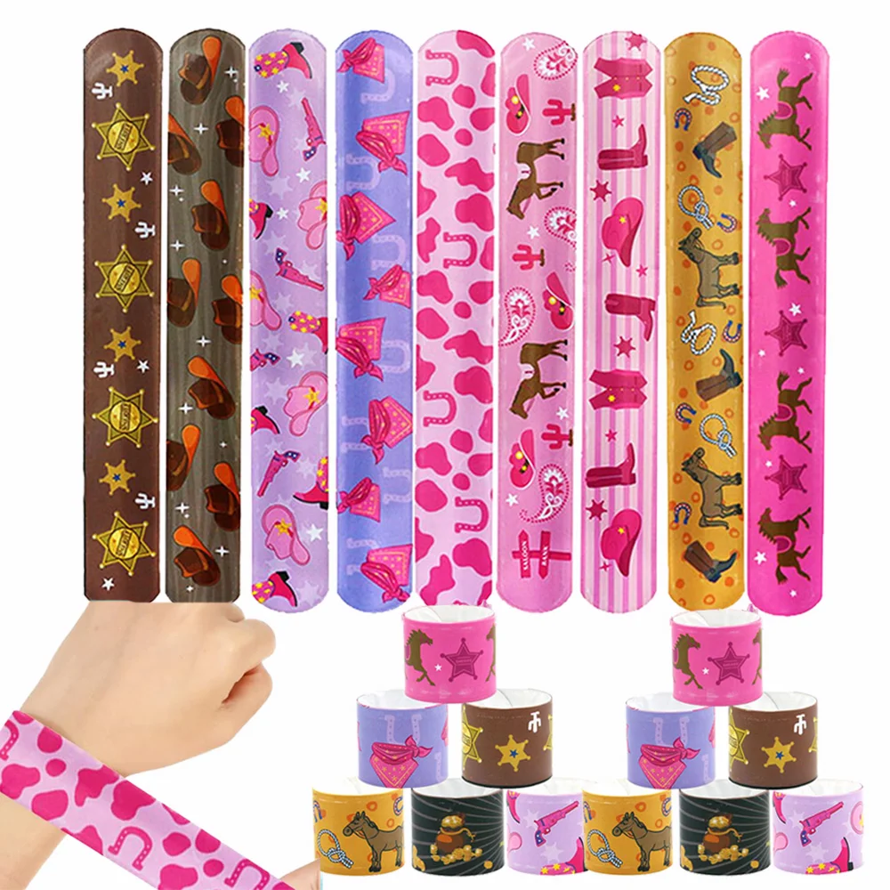 12 шт. браслеты в стиле вестерн ковбойский браслет с лошадью для вечеринок детский