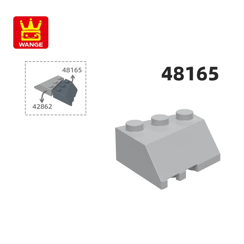 WANGE 48165 100 г/52 шт. клин 3x3 наклонный правый совместимый с блоком Moc Color City аксессуары