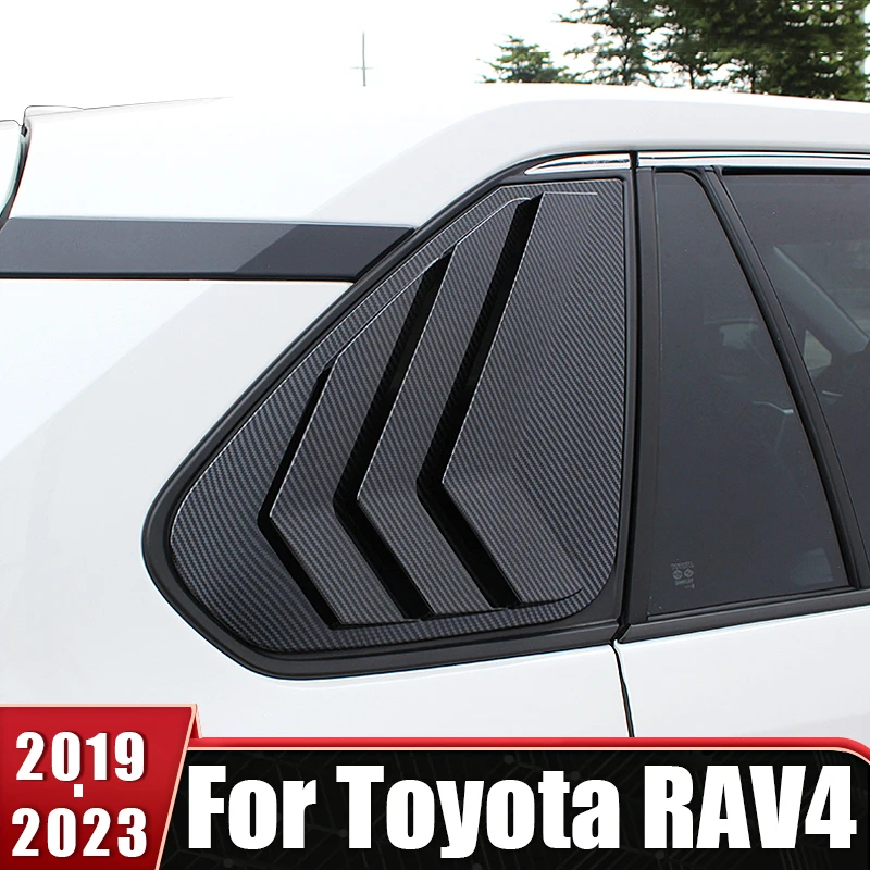Наклейки на боковое заднее окно из АБС-пластика для Toyota RAV4 XA50 2019-2021 2022 2023 2024