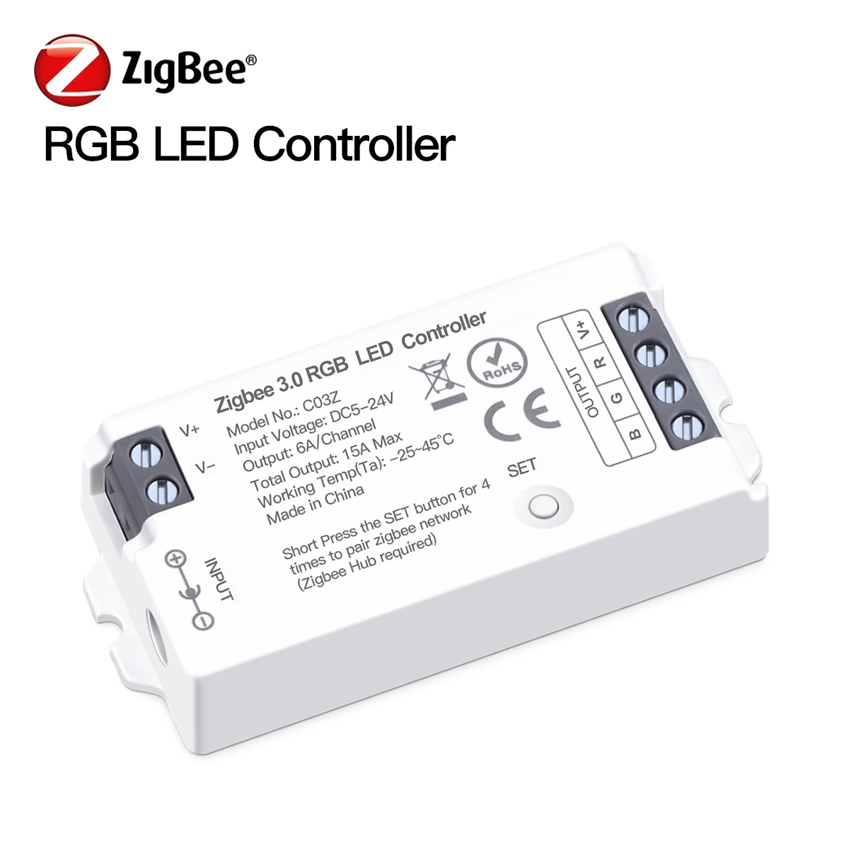 

RGB LED контроллер Zigbee 3.0 для светодиодной ленты