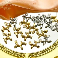 10pcs gold silver mini balloon dog charms for jewelry making kit necklace findings diy earrings pendants accessories wholesale