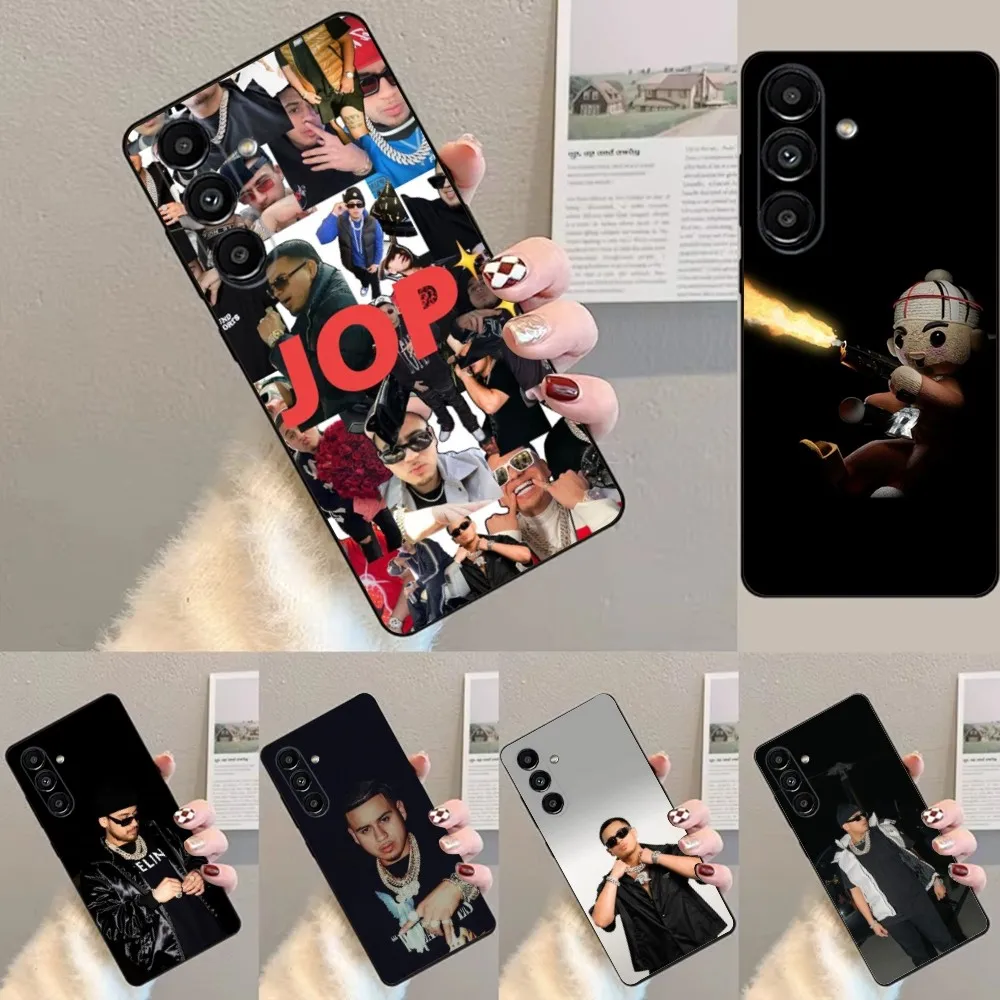JOP Fuerza Regida Phone Case For Samsung S24 23 22 30 21 10 9 Ultra Plus Lite FE Soft Silicone Black Cover