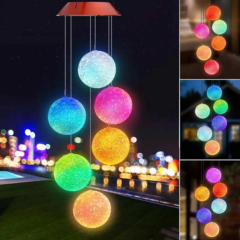 

Solar LED Wind Chime Portable Color Changing Spiral Trimmer Wind Chime Lamp Balcony / Garden / / Outdoor Home Decoration