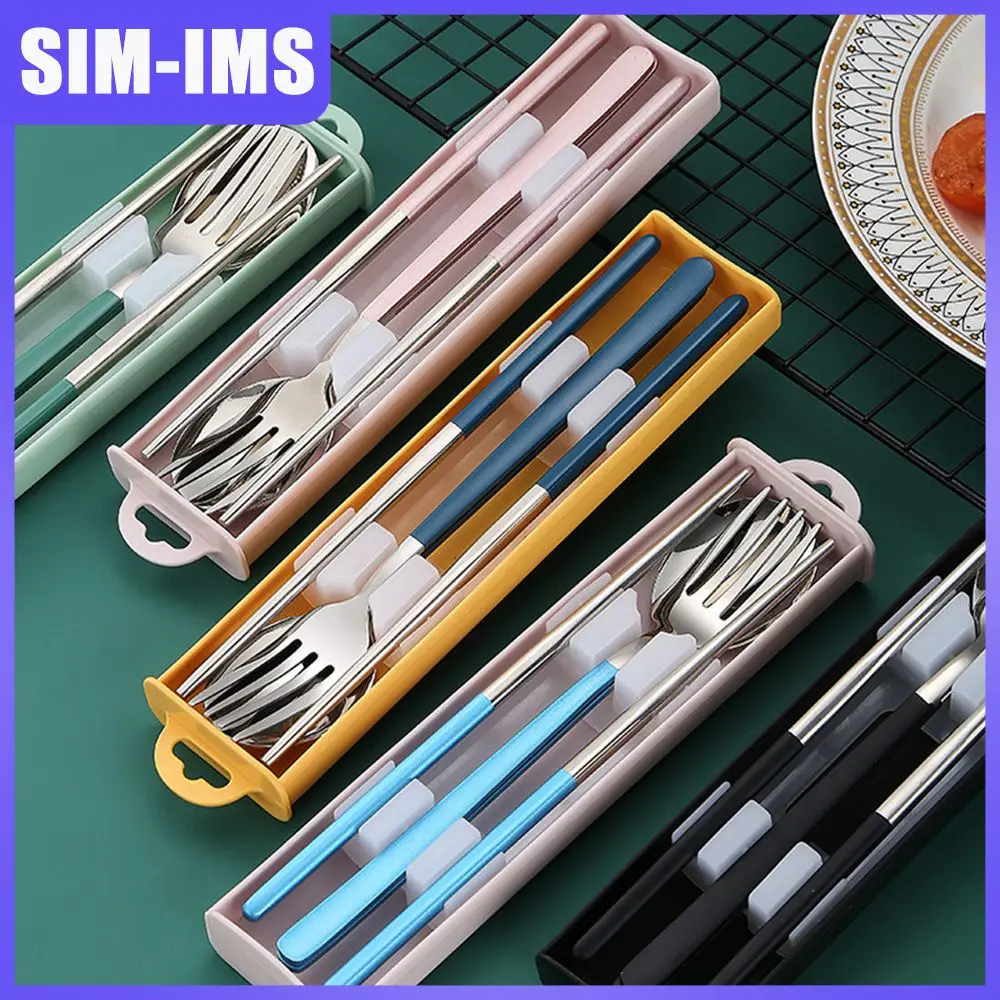 

Stainless Steel Dinnerware Set 2pcs/3pcs Set Tableware Set Nice High Quality Travel Cutlery Tableware Tools With Box Durable