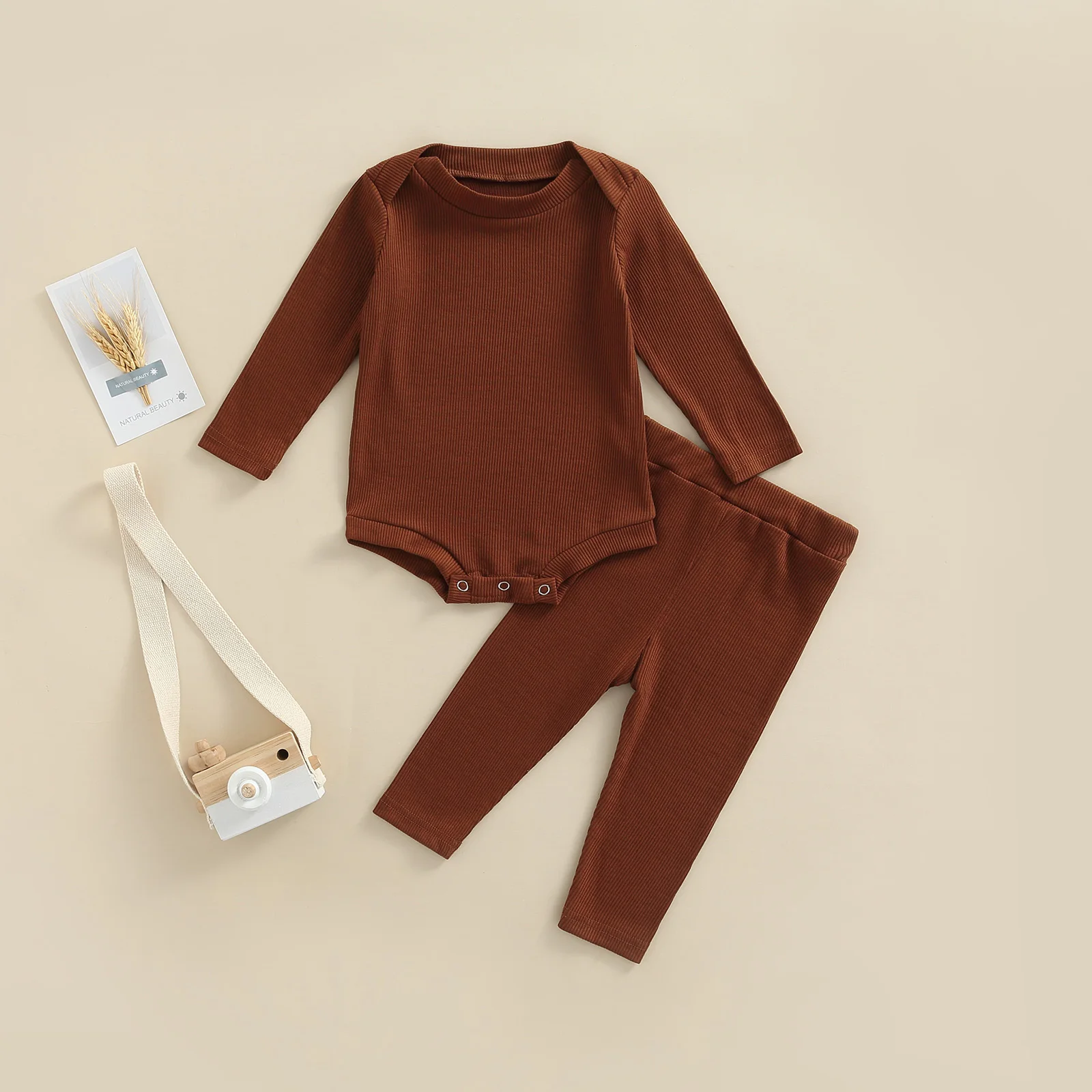 ma&baby 0-18M Spring Autumn Newborn Infant Baby Girls Boys Clothes Set Knitted Soft Romper Pants Outfits Clothing