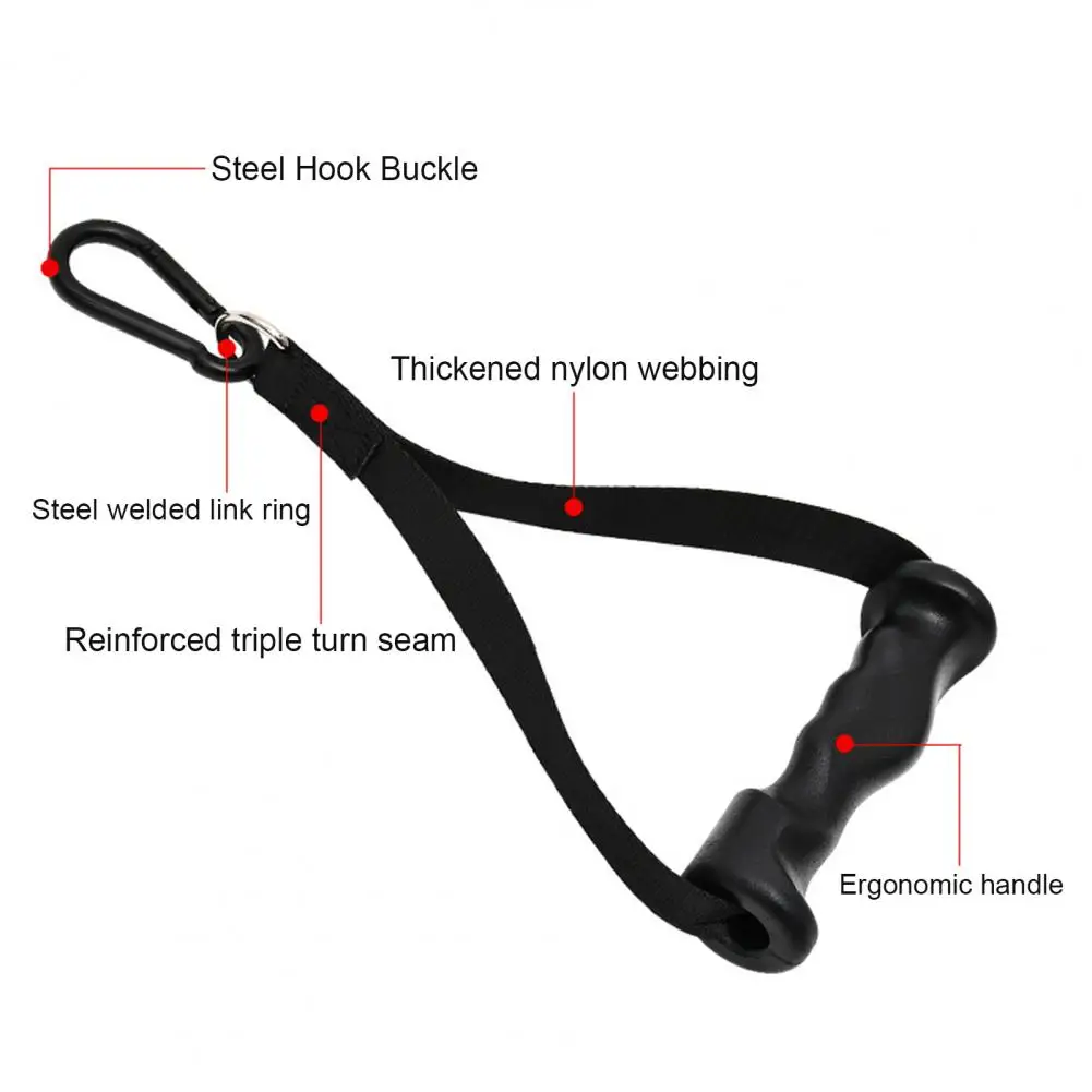 

1 Pair Elastic Rope Handle Strong Anti-skid Ergonomic Design Training Equipment Gantry Handle Tensioner Handle